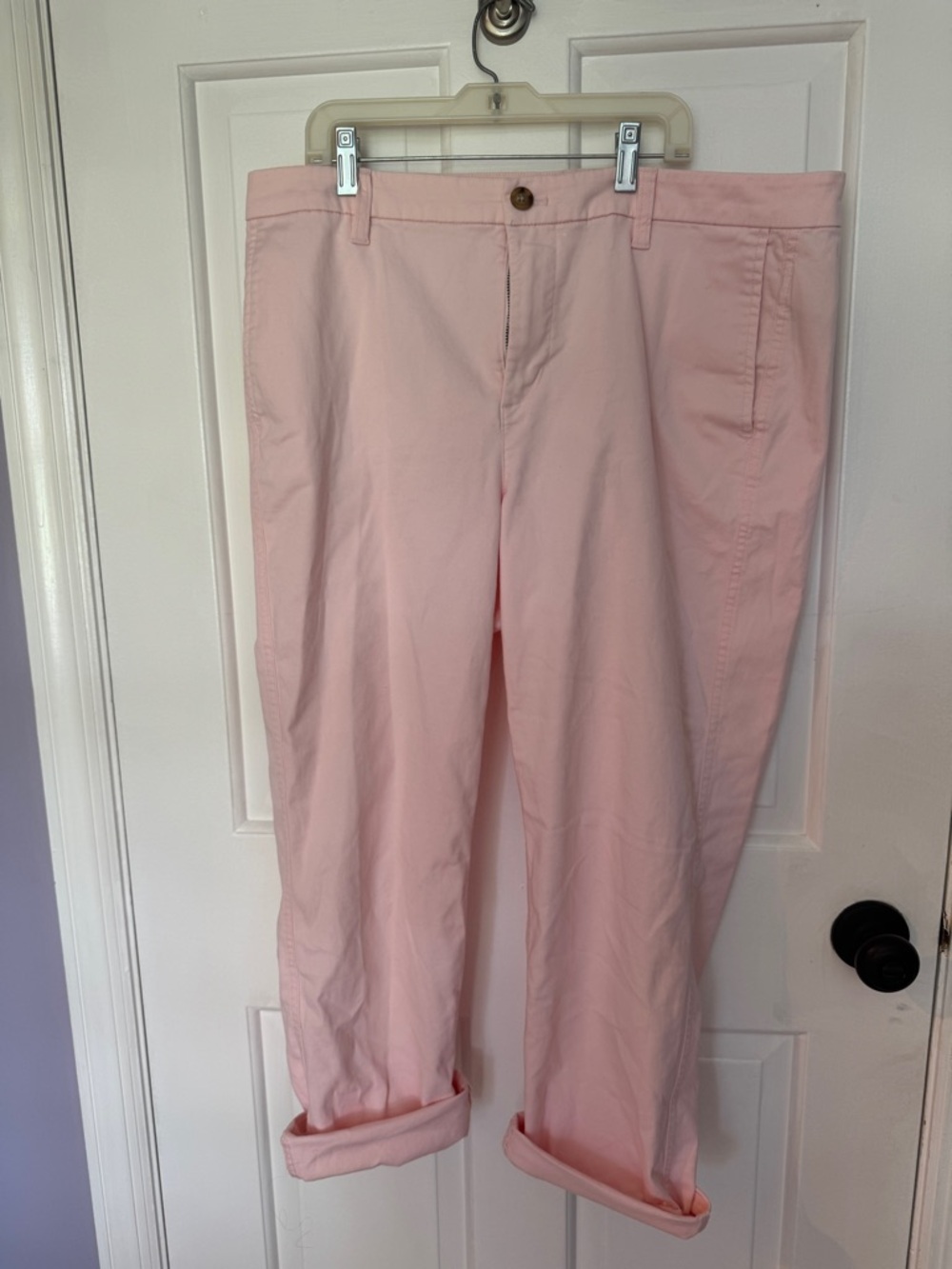 J. Crew Pastel Pink High-Rise Girlfriend Chino